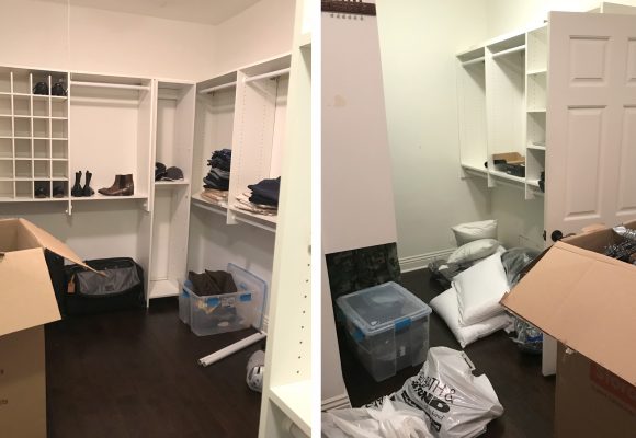 master closet unpacking